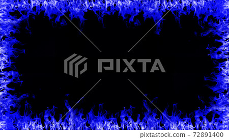 Flame frame background material top, bottom, left, right frame blue blue Flame frame background material top, bottom, left, right frame blue blue 72891400