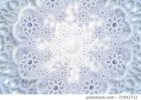 Greeting card for the new year. Blue snowflakes on a white background. 72891712