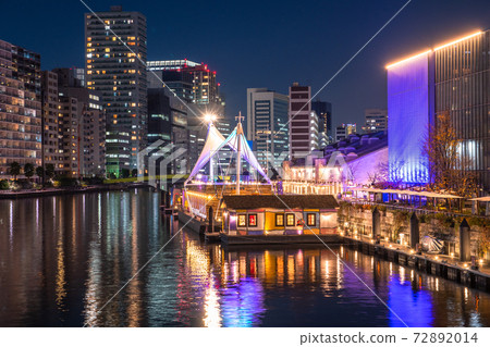 《東京》東京灣地區天王洲島的夜景 《東京》東京灣地區天王洲島的夜景 72892014