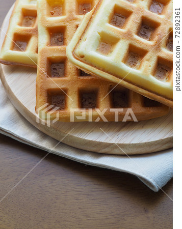 Square shape waffle background, food Square shape waffle background, food 72892361