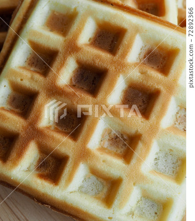 Square shape waffle background, food 72892366