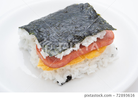Pork egg rice ball Spam Onigiri rice ball Onigiri pork 72893616