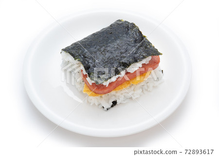 Pork egg rice ball Spam Onigiri rice ball Onigiri pork 72893617