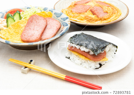 3 kinds of dishes using spam pork 3 kinds of dishes using spam pork 72893781