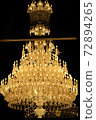 Illumination of the world's largest crystal chandelier 72894265