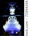 Gorgeous chandelier winter illumination 72894266