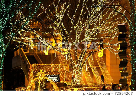 The golden world of Christmas dreams 72894267