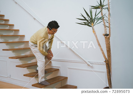 膝蓋疼痛，六十多歲的男性 72895073