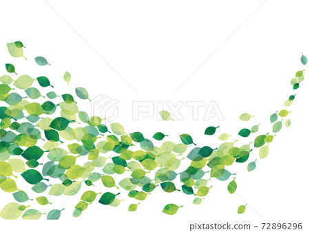 水彩風格新鮮綠色流淌的樹葉簡單 水彩風格新鮮綠色流淌的樹葉簡單 72896296