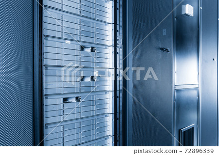 hard disk array inside server rack hard disk array inside server rack 72896339