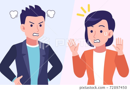 heterosexual couple, married couple, matrimonial quarrel 72897450