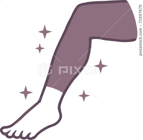 Illustration material of beautiful legs wearing black leggings 72897670