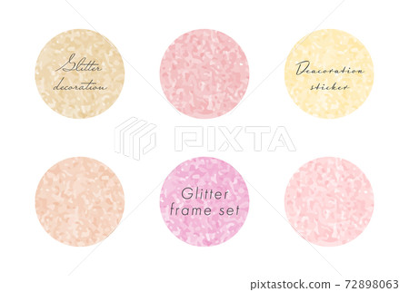 me腳材料設置閃光閃光紋理密封圓形框架 72898063