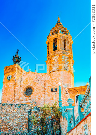 Sitges Town Hall and Church  Parish of Saint Bartholomew and San 72898331