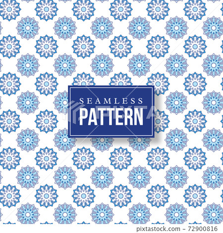 Seamless hand drawn mandala pattern. - Stock Illustration [72900816 ...