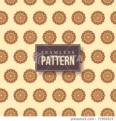 Seamless hand drawn mandala pattern. Seamless hand drawn mandala pattern. 72900824