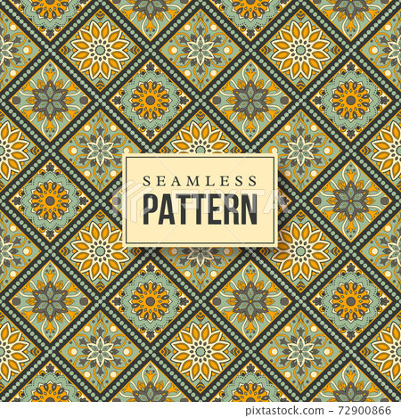 Seamless hand drawn mandala pattern. 72900866