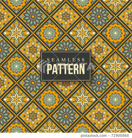 Seamless hand drawn mandala pattern. Seamless hand drawn mandala pattern. 72900868