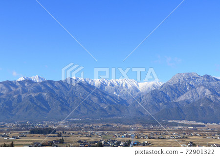 Winter Azumino and Northern Alps seen from Azumino Ikeda Craft Park Winter Azumino and Northern Alps seen from Azumino Ikeda Craft Park 72901322