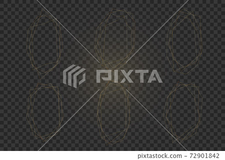 set of golden abstract frames for trendy design of invitations, greeting cards, business cards, printing. Luxury golden thin delicate lines, geometric shapes isolated on transparent background set of golden abstract frames for trendy design of invitations, greeting cards, business cards, printing. Luxury golden thin delicate lines, geometric shapes isolated on transparent background 72901842