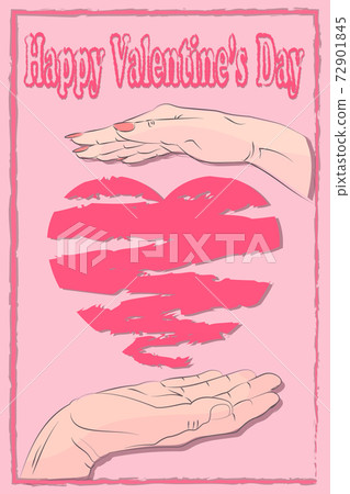 pink greeting card for valentines day pink greeting card for valentines day 72901845