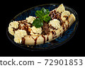 Ice cream with banana 72901853
