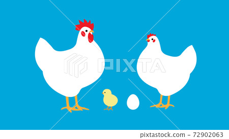 Illustration Of A Chicken Family Rooster Hen Stock Illustration