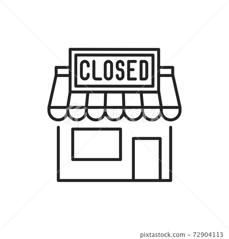 Closed shop line color icon. Sign for web page, mobile app 72904113