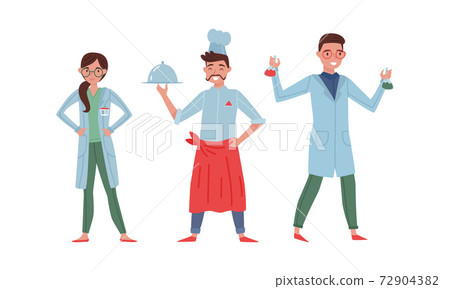 People Characters of Different Professions and Occupation Vector Illustration Set 72904382