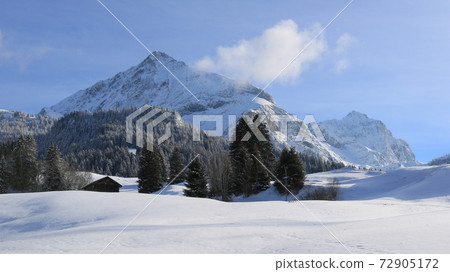 Mount Spitzhorn on a December day. Switzerland. Mount Spitzhorn on a December day. Switzerland. 72905172