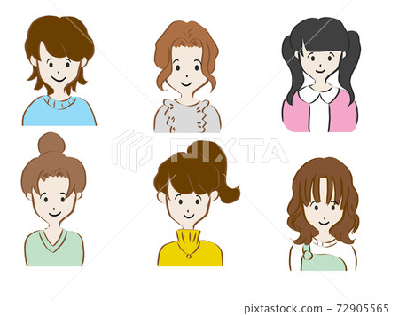 Girl variation set smile Girl variation set smile 72905565