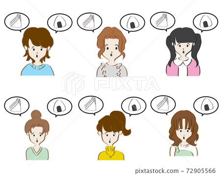Girl variation set rice or bread 72905566