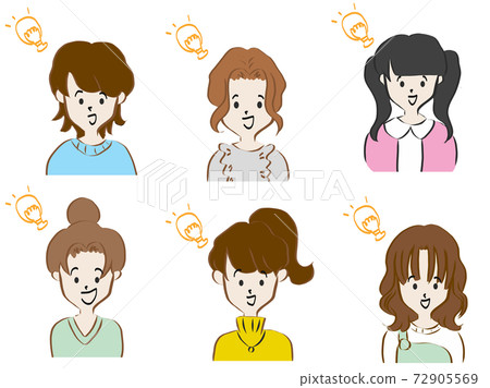 Girl variation set come up with - Stock Illustration [72905569] - PIXTA