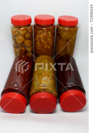 multiple pickle in jar with making item and spice multiple pickle in jar with making item and spice 72906034