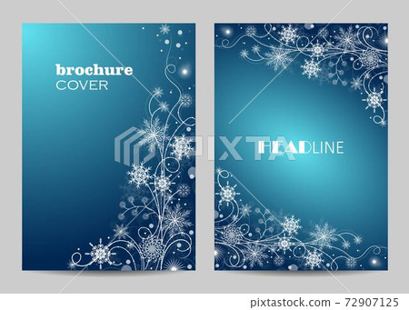 Modern brochure cover design with winter pattern 72907125