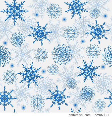 Winter seamless pattern with the white snowflakes - Stock Illustration ...