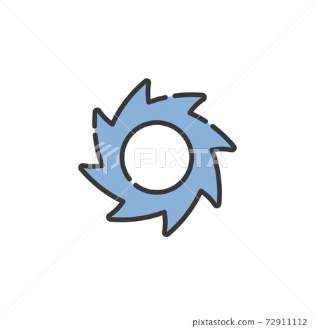 Hurricane icon category four. Filled color icon. Weather vector illustration Hurricane icon category four. Filled color icon. Weather vector illustration 72911112