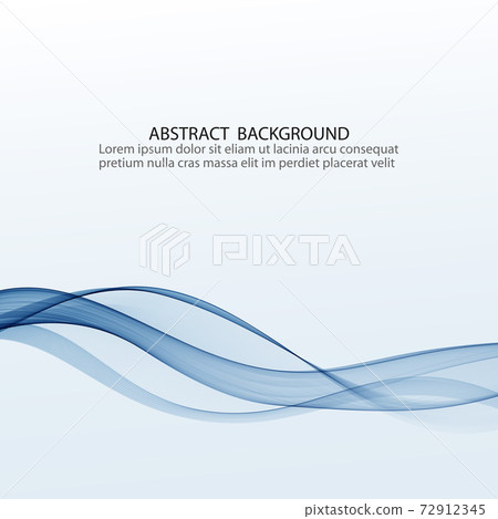 Horizontal vector wave of blue color, abstract blue background 72912345