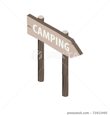 Camping Road Sign Composition - Stock Illustration [72913495] - PIXTA