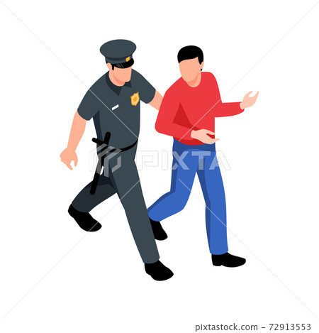 Arrested Man Illustration-插圖素材 [72913553] - PIXTA圖庫