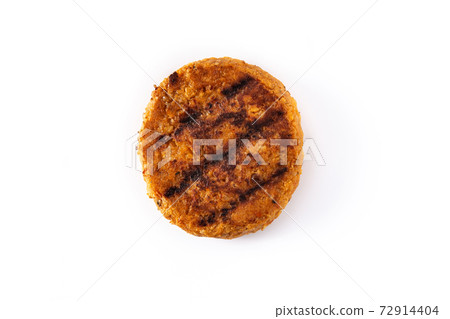 Delicious healthy chickpea burger isolated on white background 72914404
