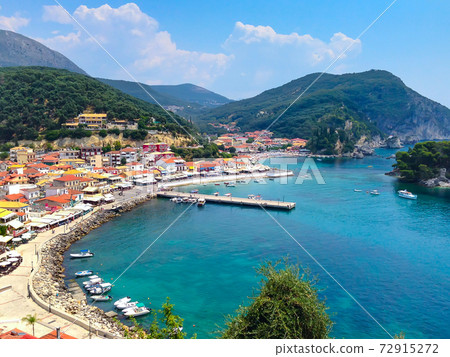 Panoramic view of Parga at Ionian sea, Greece Panoramic view of Parga at Ionian sea, Greece 72915272