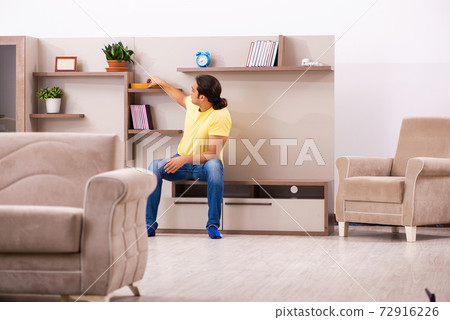 Young man student boring at home during pandemic Young man student boring at home during pandemic 72916226