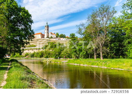 Melnik Castle on the hill above Labe and Vltava River confluence, Czech Republic 72916556
