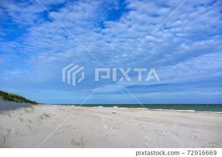 stormy sea and sandy shore, hore of the baltic sea, desert sea sea coast 72916669