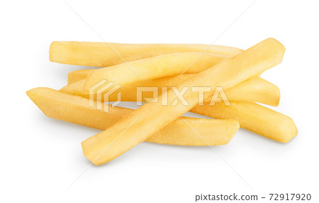 French fries or fried potatoes isolated on white background with clipping path and full depth of field French fries or fried potatoes isolated on white background with clipping path and full depth of field 72917920