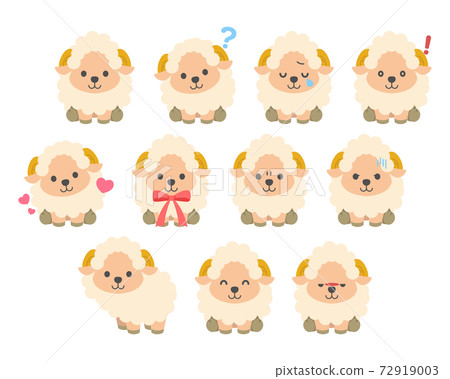 Sheep illustration material 72919003