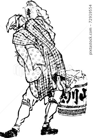 The back view of the old man 72919554