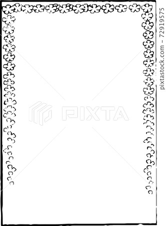 Frame: Sakura (with line) - Stock Illustration [72919575] - PIXTA