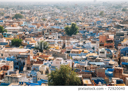 Panoramic view of blue city Jodhpur in India Panoramic view of blue city Jodhpur in India 72920040
